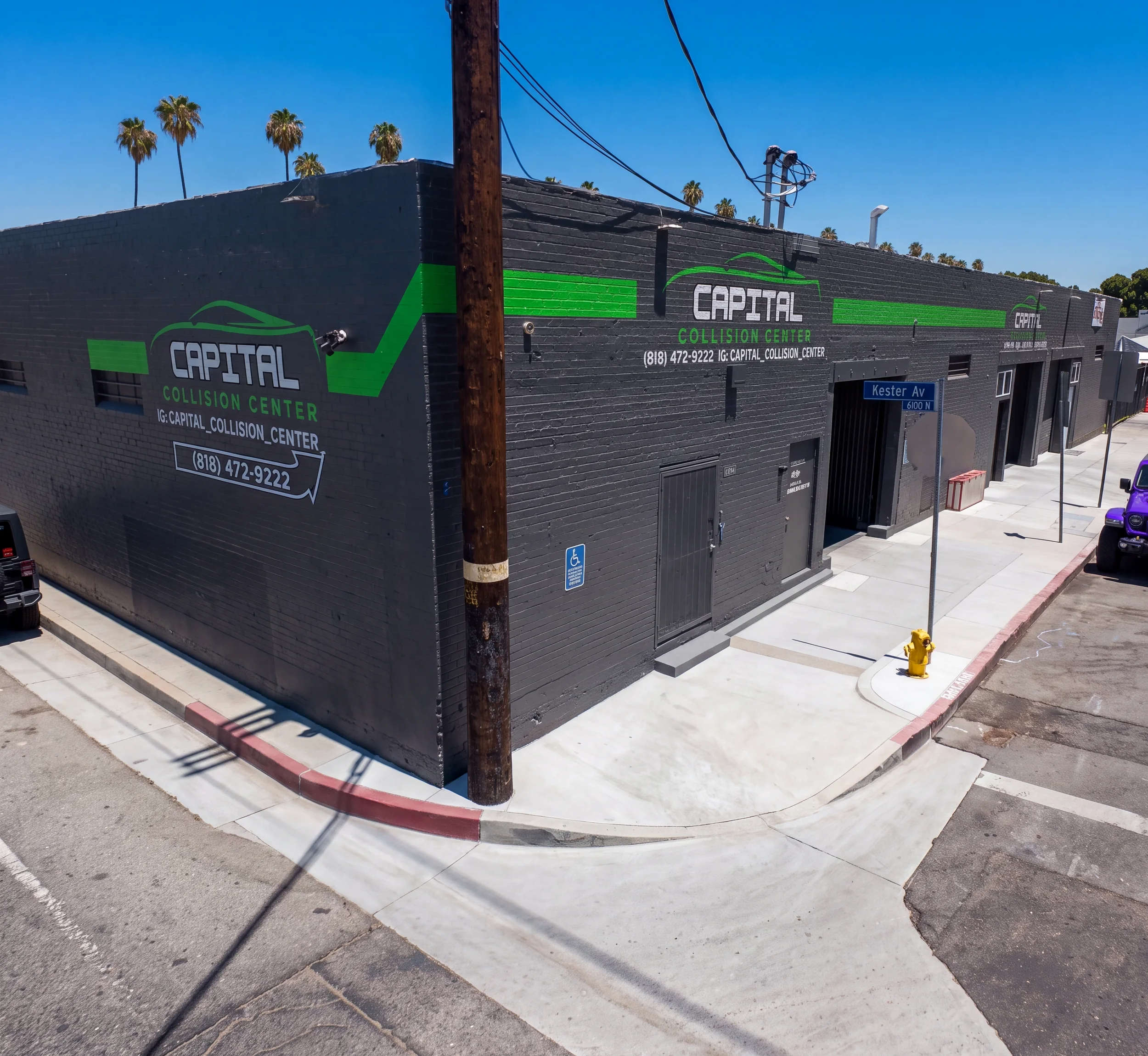 Capital Collision Center shop exterior on Kester Ave in Van Nuys